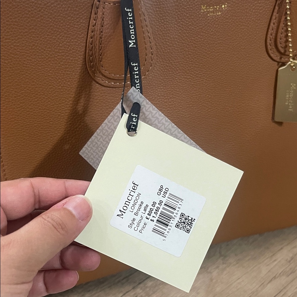 Tan Leather Tote Bag